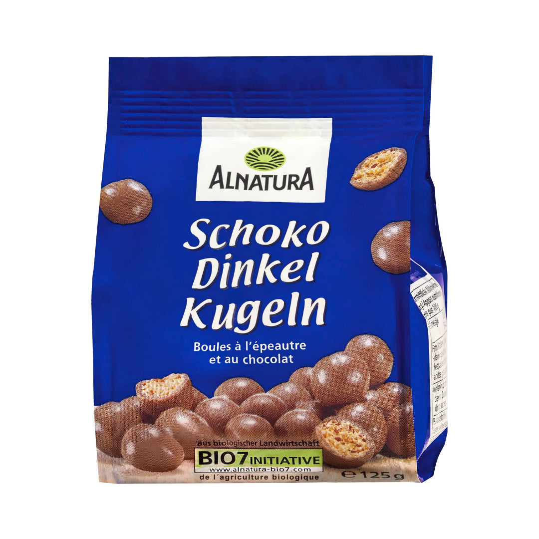 Bio Alnatura Schoko Dinkel Kugeln Vollmilch 125g