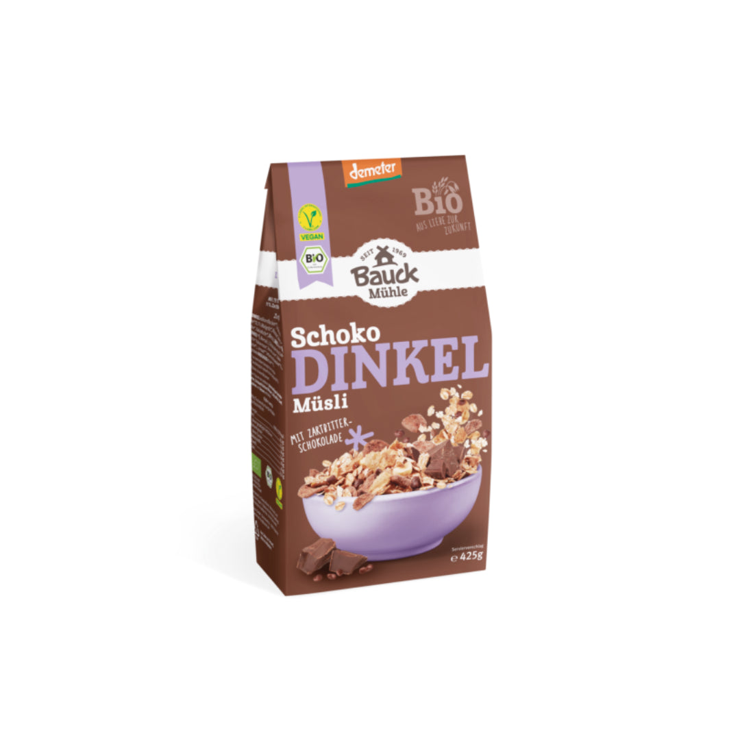 Demeter Bauckhof Dinkel Müsli Schoko 425g
