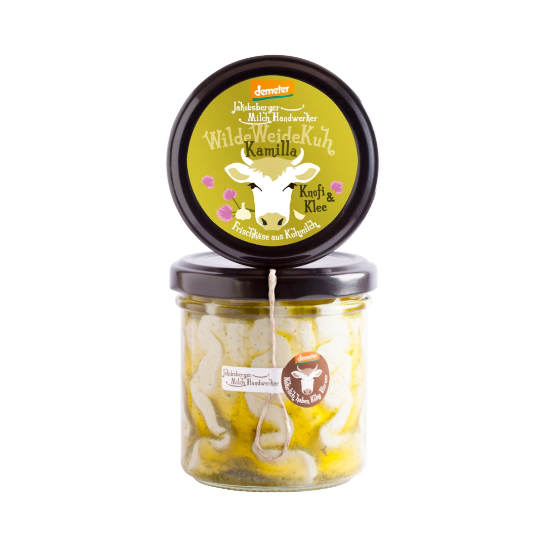 Demeter Wilde Weidekuh Kamilla Knofi&Klee Frischkäse 140g