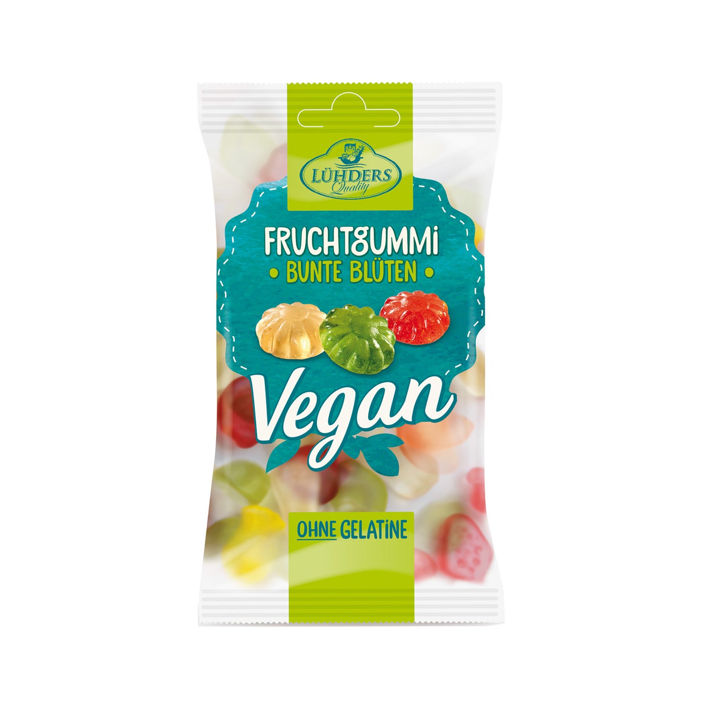 Lühders Fruchtgummi Bunte Blüten vegan 80g