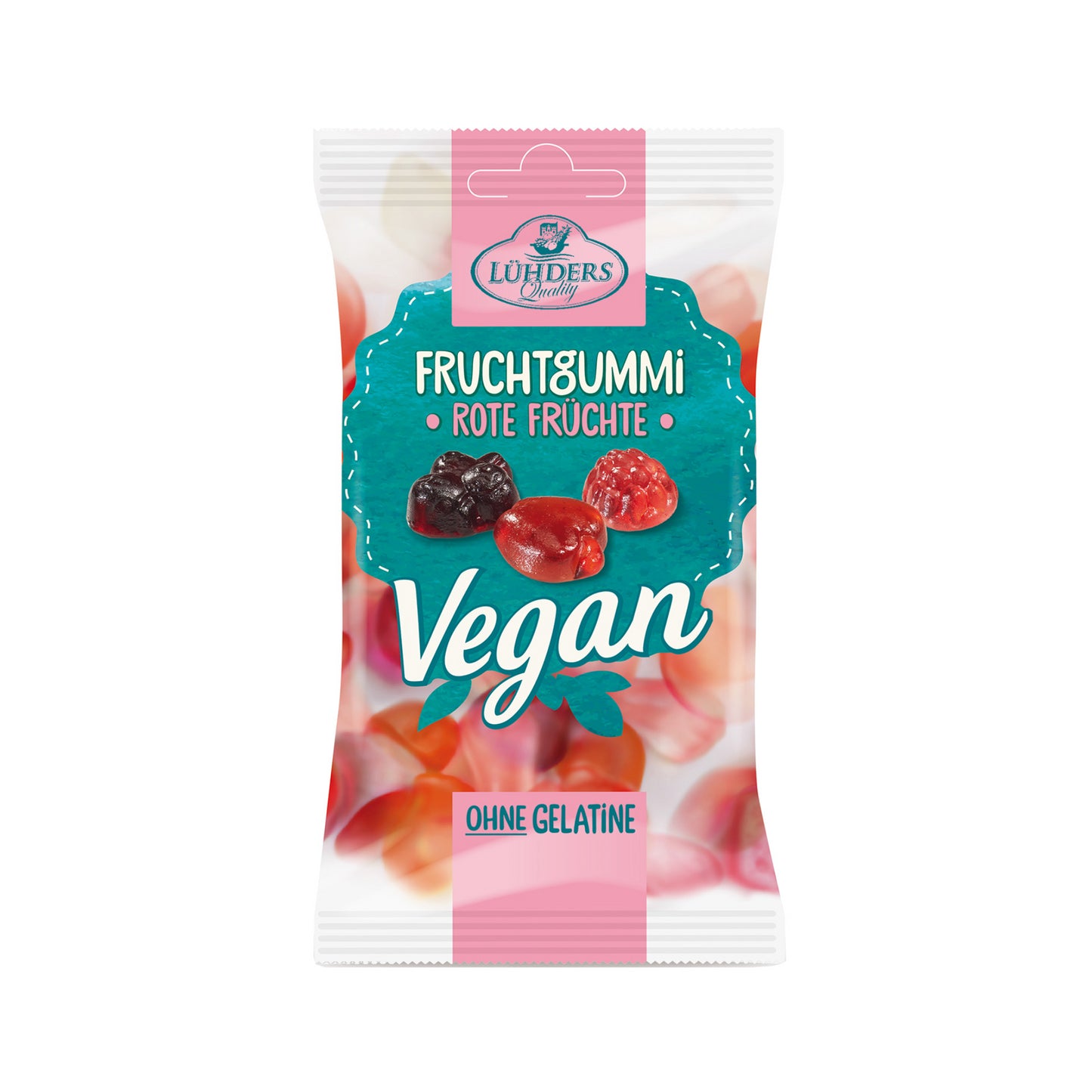 Lühders Fruchtgummi Rote Früchte vegan 80g
