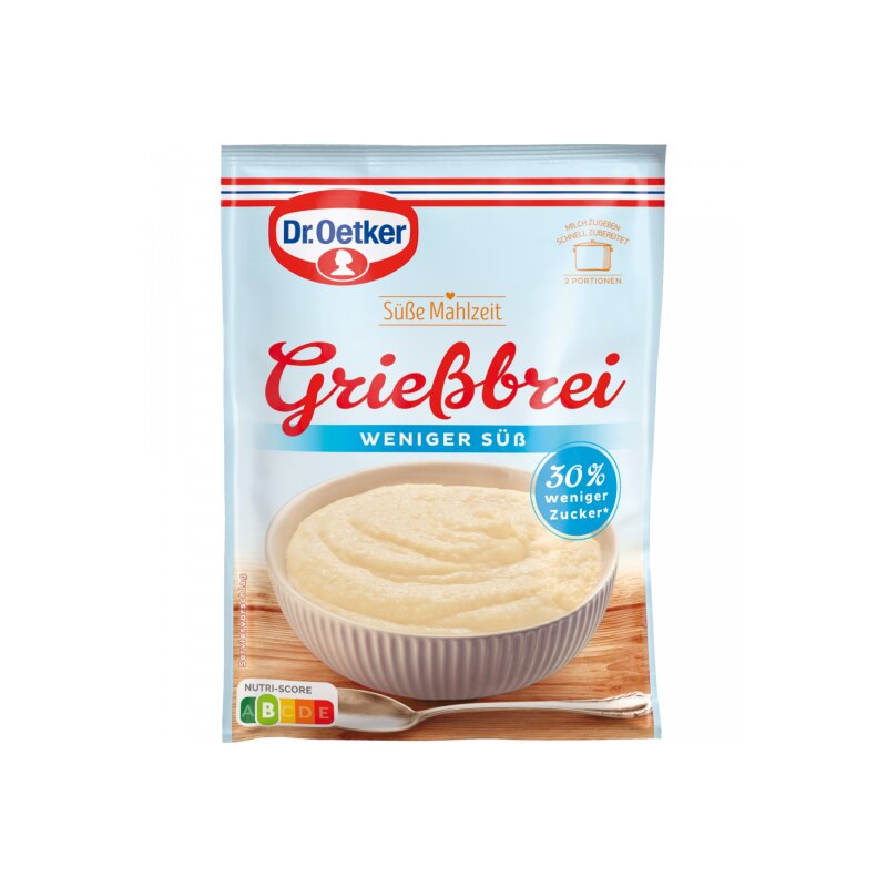 Dr.Oetker Grießbrei weniger süß für 500ml 76g