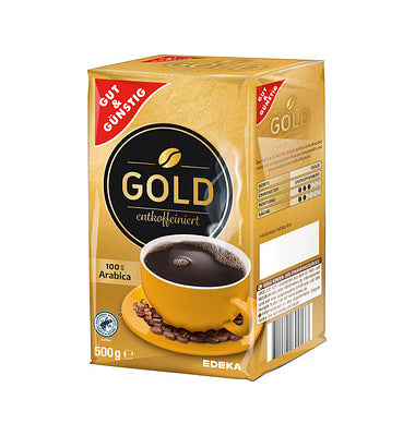 GUT&GÜNSTIG Röstkaffee Gold entkoffeiniert 500g
