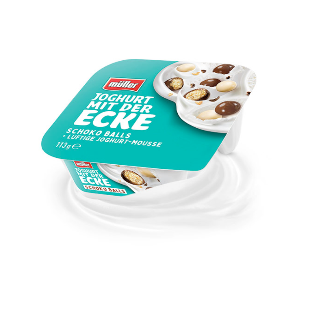 Müller Joghurt mit der Ecke Schoko Balls Luftiger Joghurt Mousse 113g