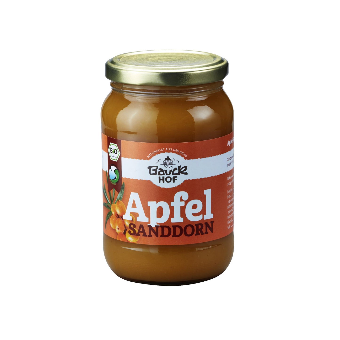 Bio Bauck Mühle Apfel-Sanddornmus gesüßt 360g