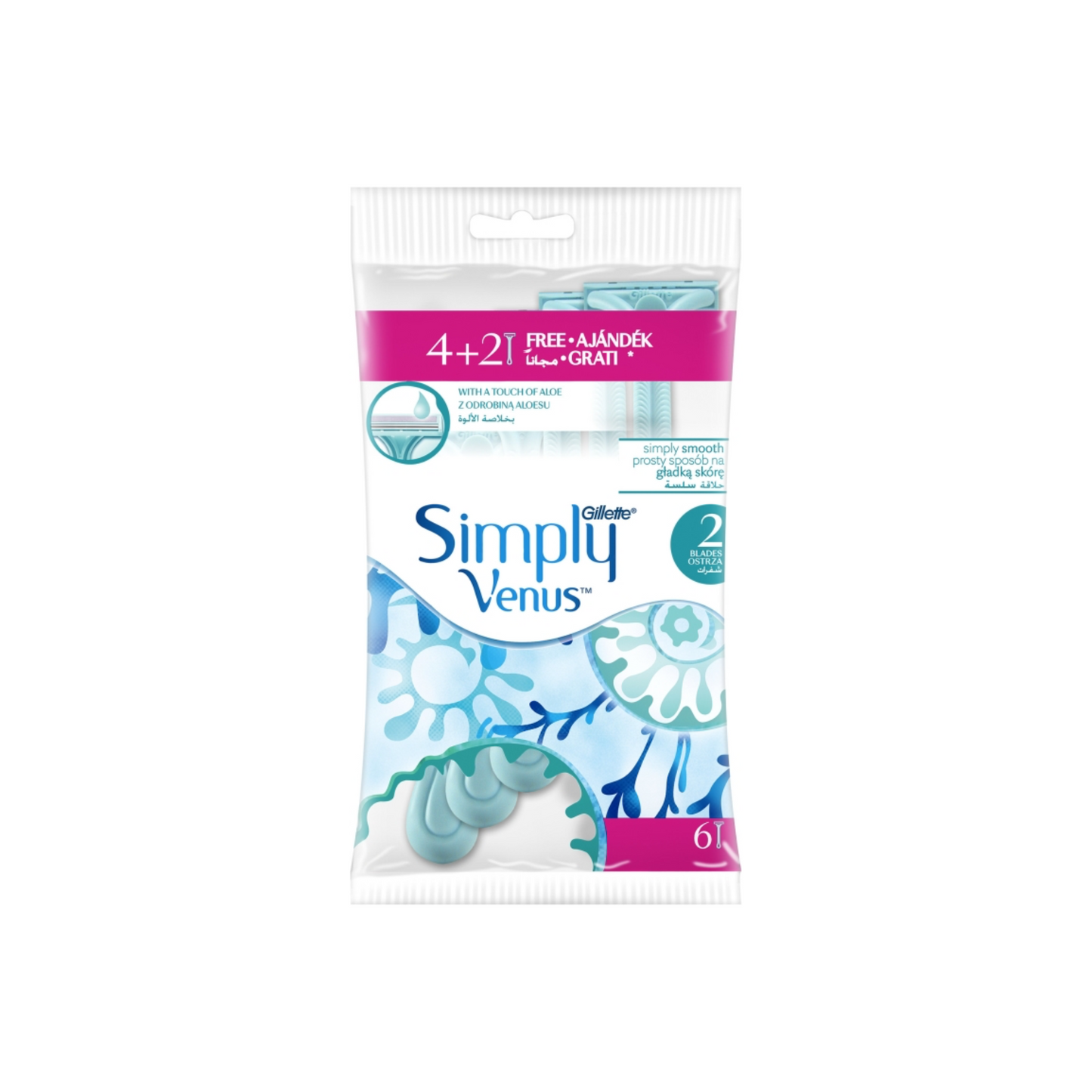 Gillette Simply Venus 2 Einwegrasierer 6ST