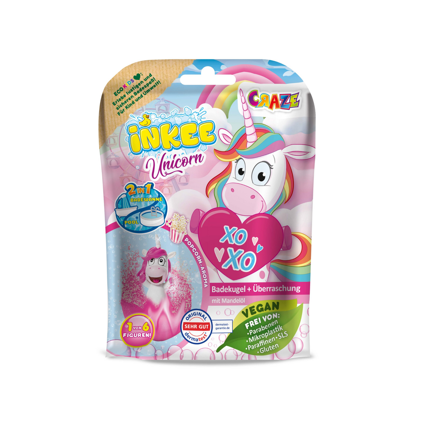Craze Inkee Badebombe Unicorn Surprise Ball 80g
