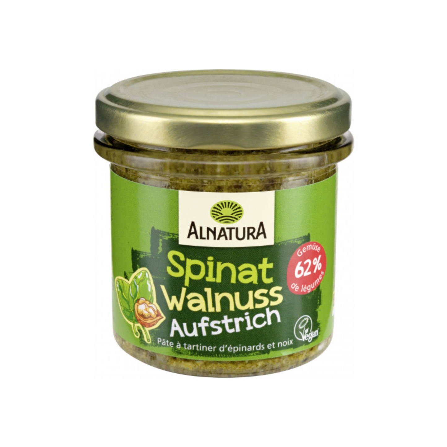 Bio Alnatura Brotaufstrich Gartengemüse Spinat Walnuss 135g