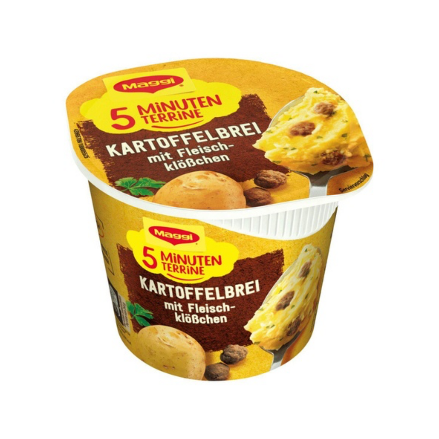 Maggi 5 Minuten Terrine Kartoffelbrei mit Fleischklößchen 46g