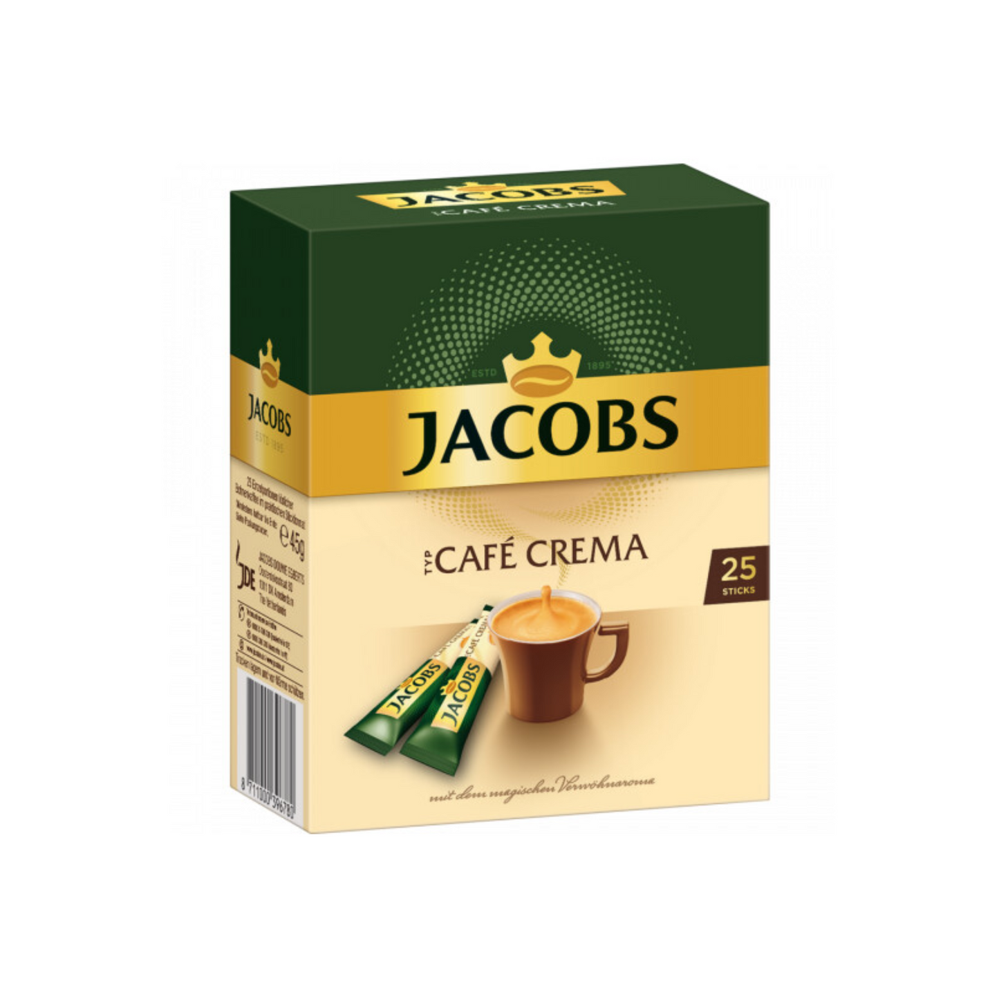 Jacobs Löslicher Kaffee Sticks Cafe Crema 25ST 45g