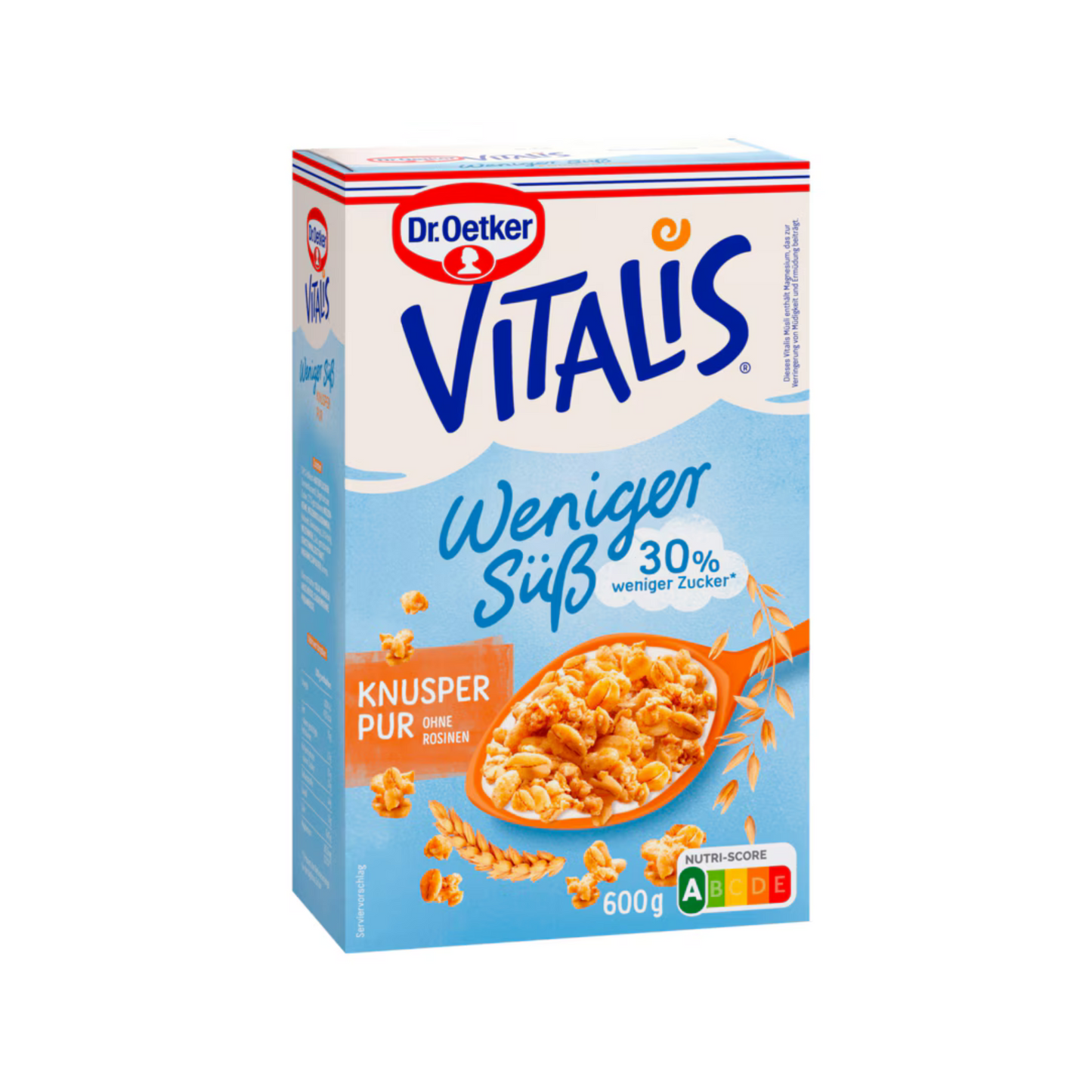 Dr.Oetker Vitalis Müsli Knusper Pur weniger süss 600g