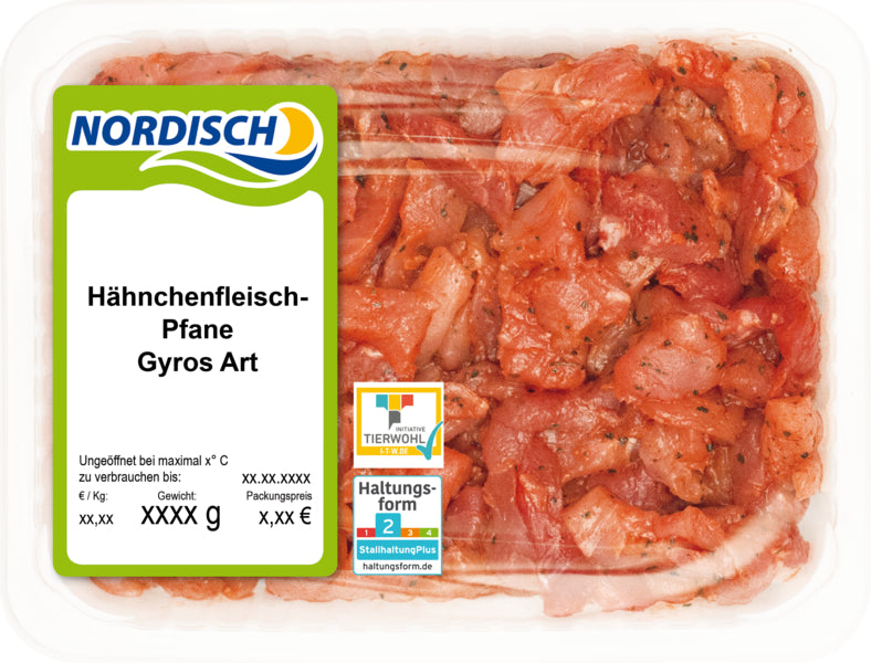 Nordisch Hähnchengeschnetzeltes Gyros Art 400g