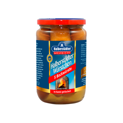 Halberstädter Bockwurst im Kamin geräuchert, im zarten Naturdarm ggA 5ST 680g