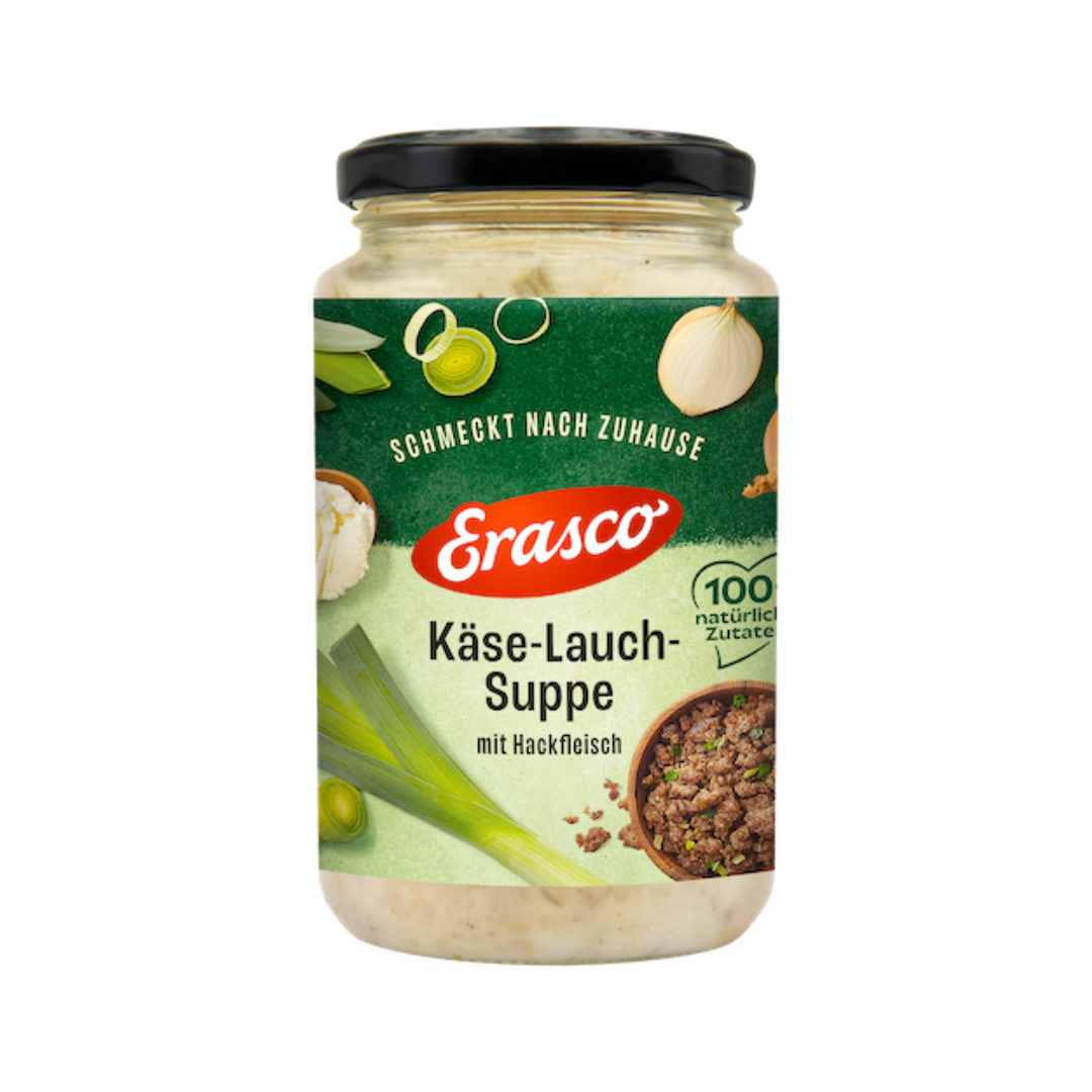 Erasco Käse-Lauch-Suppe mit Hackfleisch 350ml