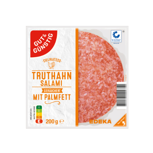 GUT&GÜNSTIG Truthahnsalami mit Palmfett 200g QS ITW