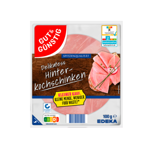 GUT&GÜNSTIG Hinterkochschinken Kleiner Kauf 100g QS ITW