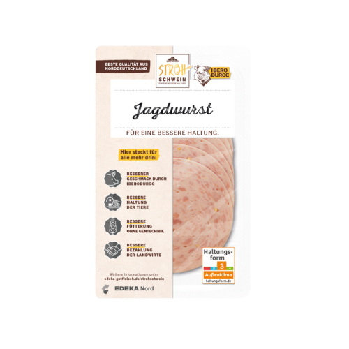 Gutfleisch Strohschwein Jagdwurst 80g