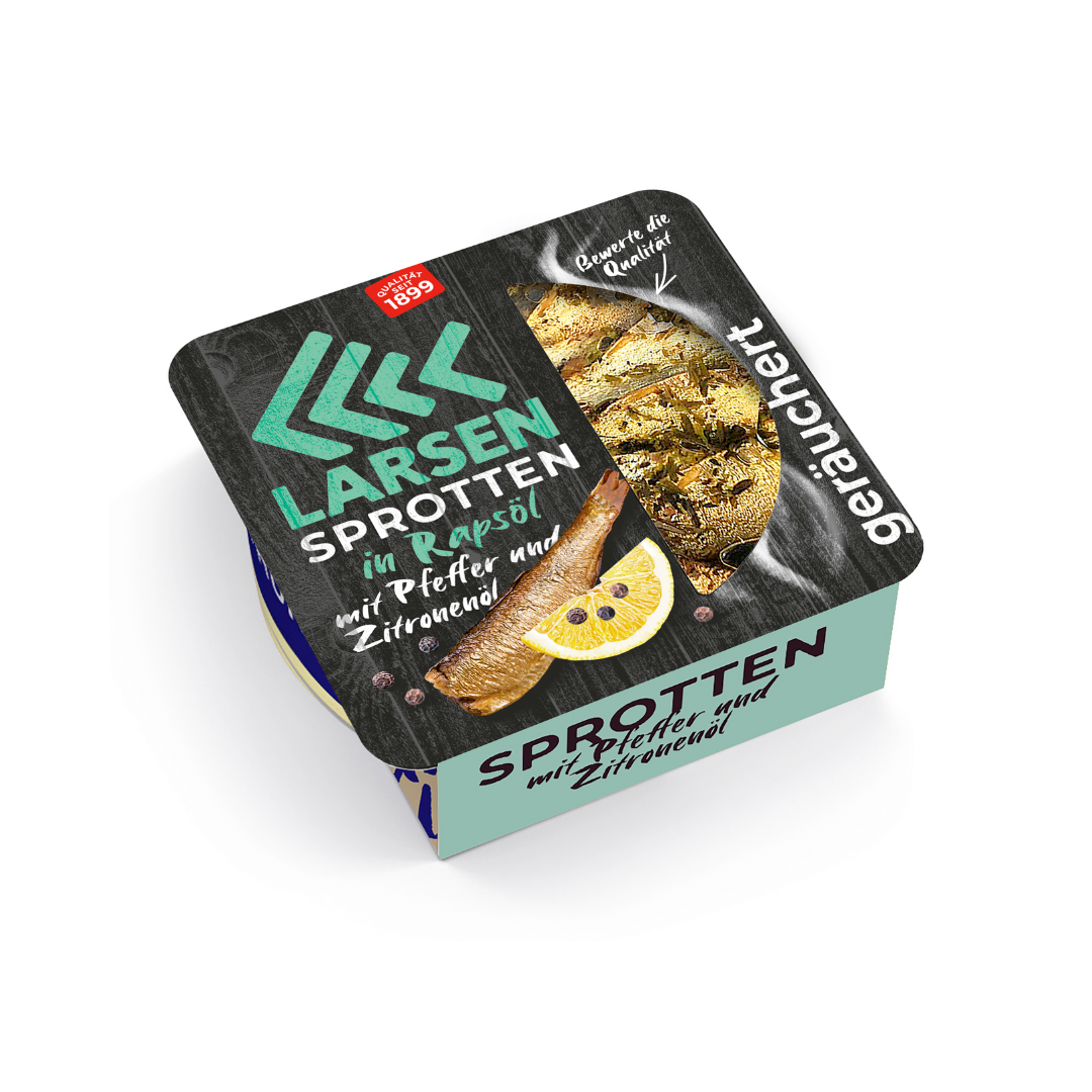 Larsen Sprotten Pfeffer Zitronenöl 160g