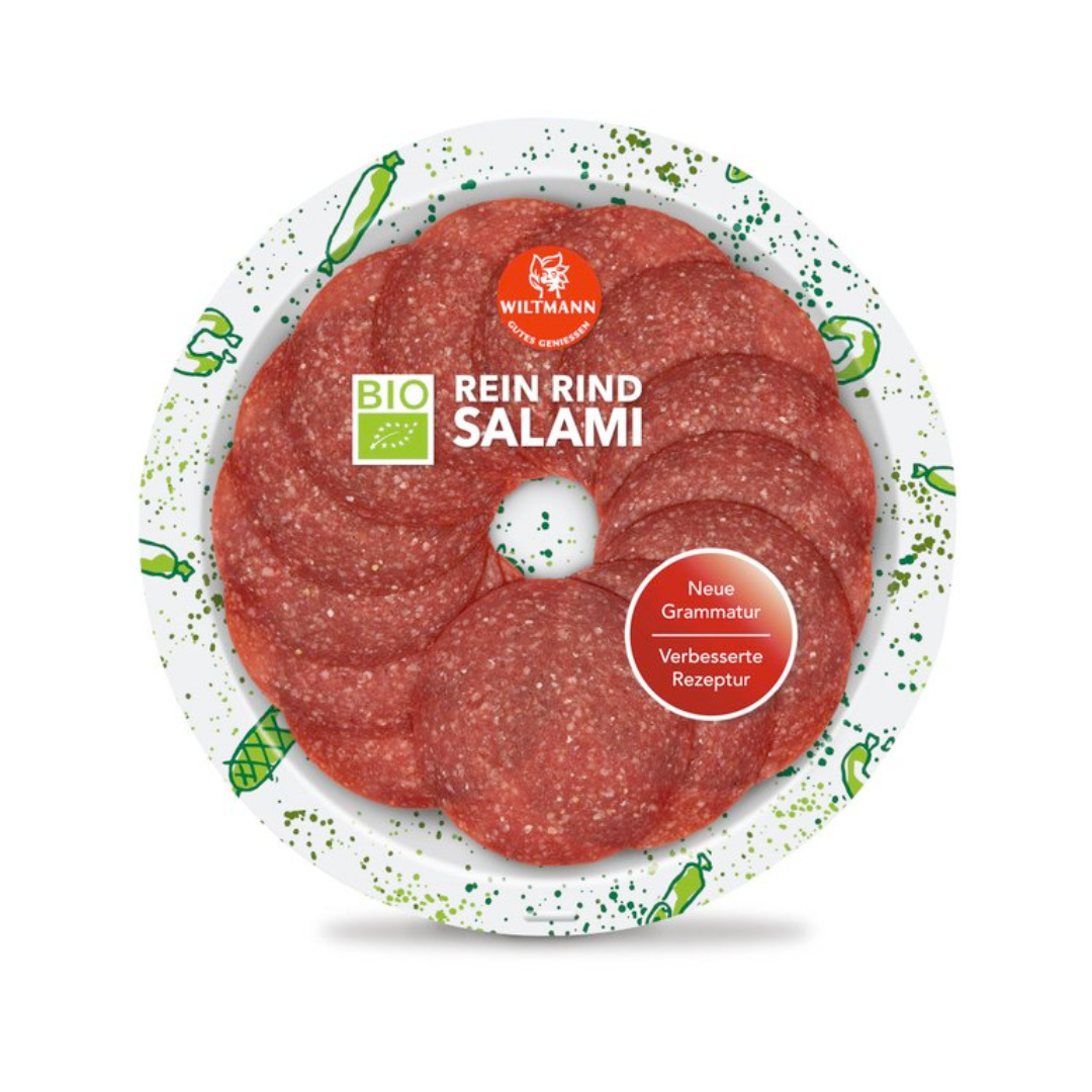 Bio Wiltmann Rein Rind Salami 50g