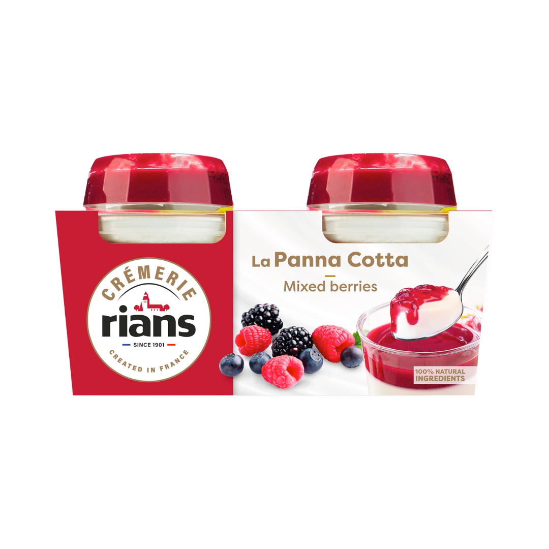 Rians Panna Cotta Fruits Rouges 125g