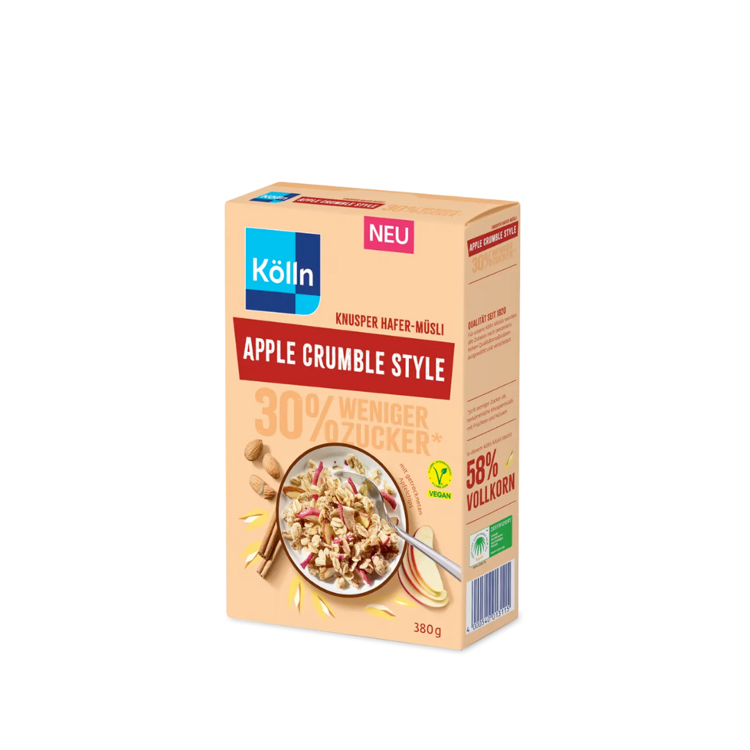 Kölln Apple Crumble Style Knusper Hafer Müsli 380g