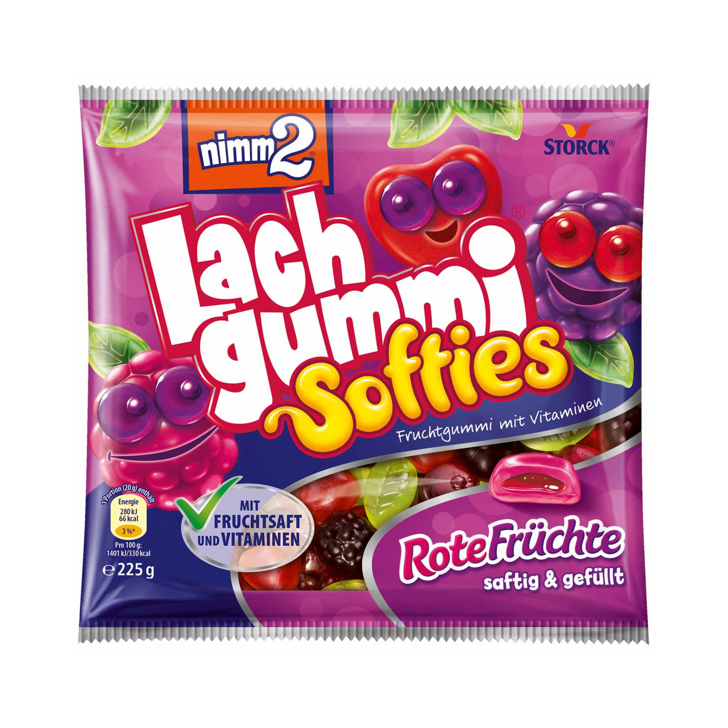 Nimm2 Lachgummi Softies Rote Früchte 225g