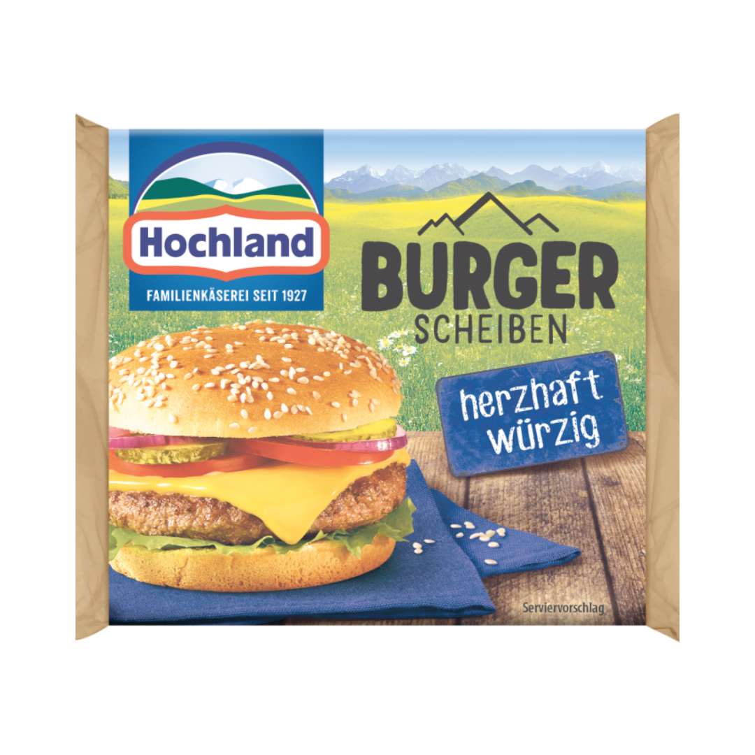 Hochland Burger Scheiben herzhaft würzig 36% 200g