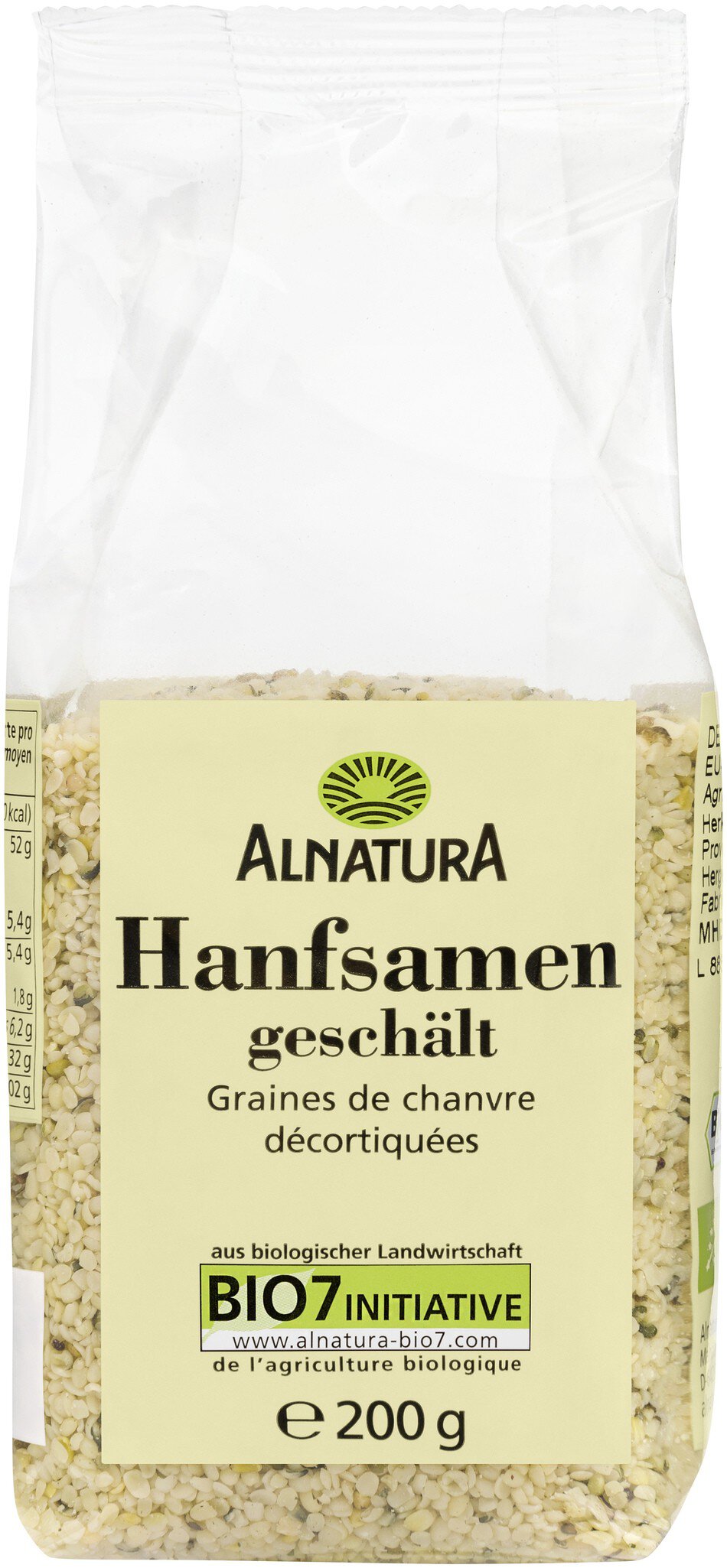 Bio Alnatura Hanfsamen geschält 200g