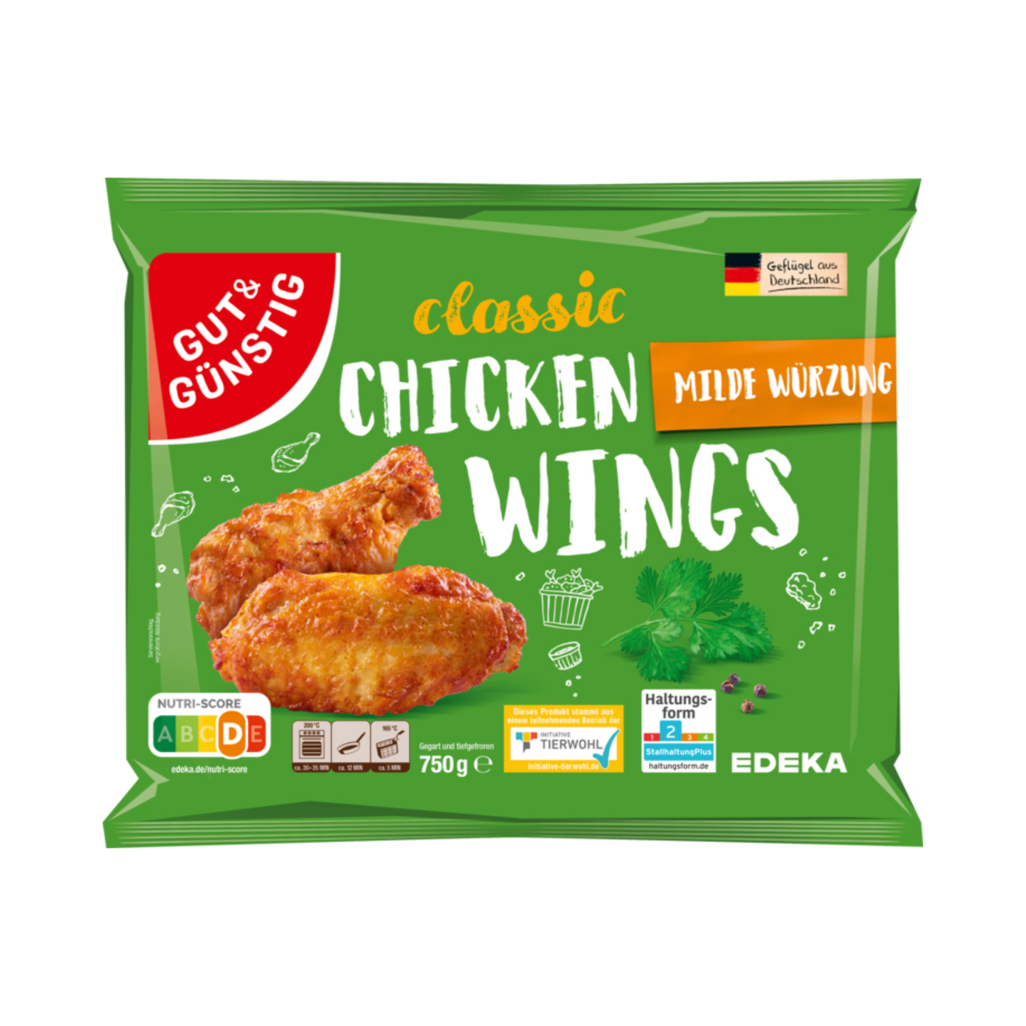 GUT&GÜNSTIG Chicken Wings Mild 750g VLOG QS ITW