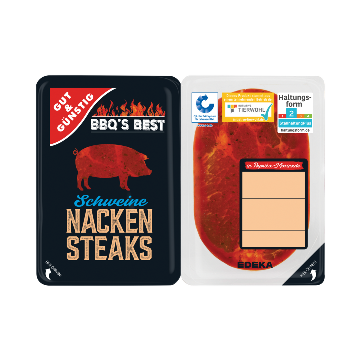Gut&Günstig Nackensteak Paprika 600g QS