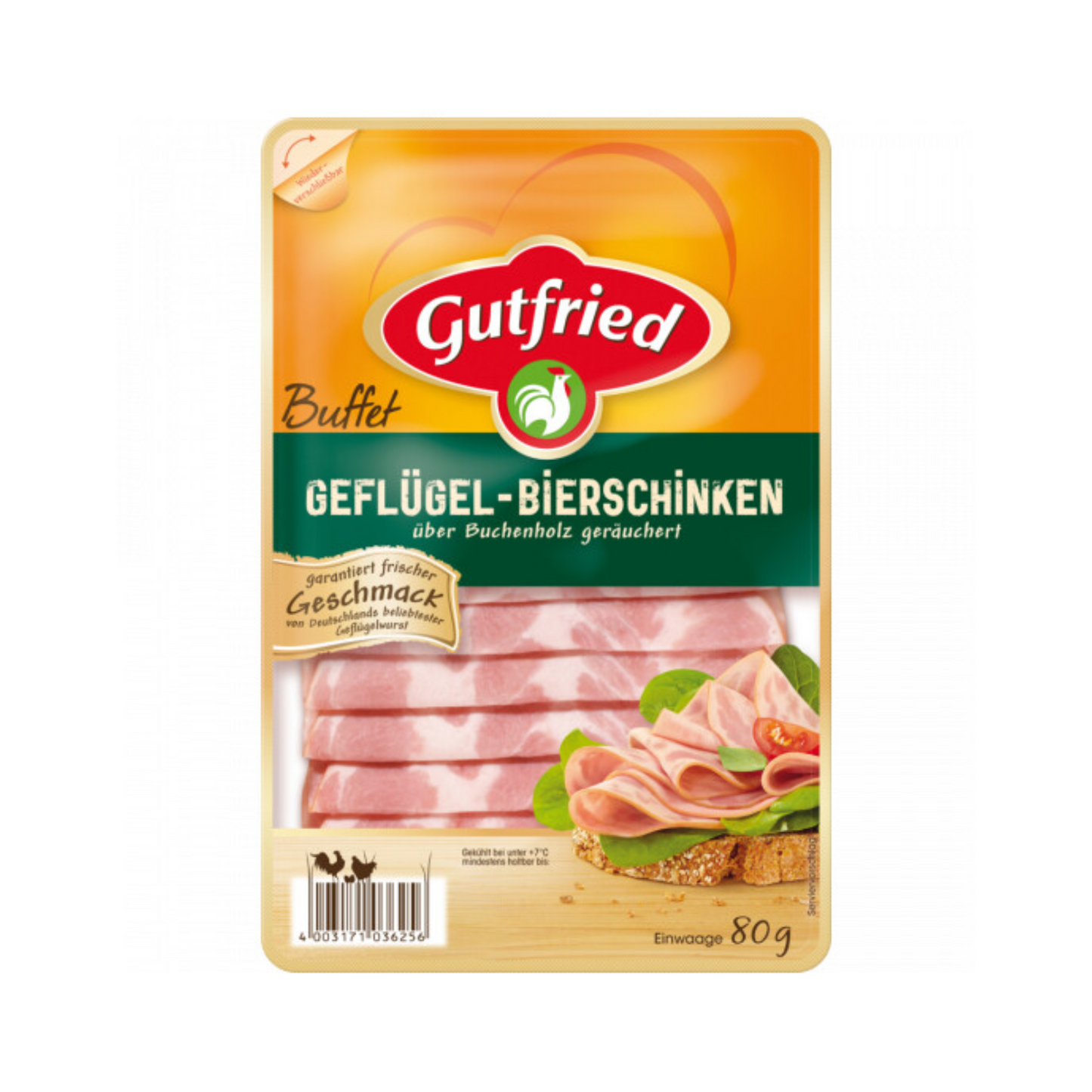 Gutfried Geflügel Bierschinken Buffet 80g