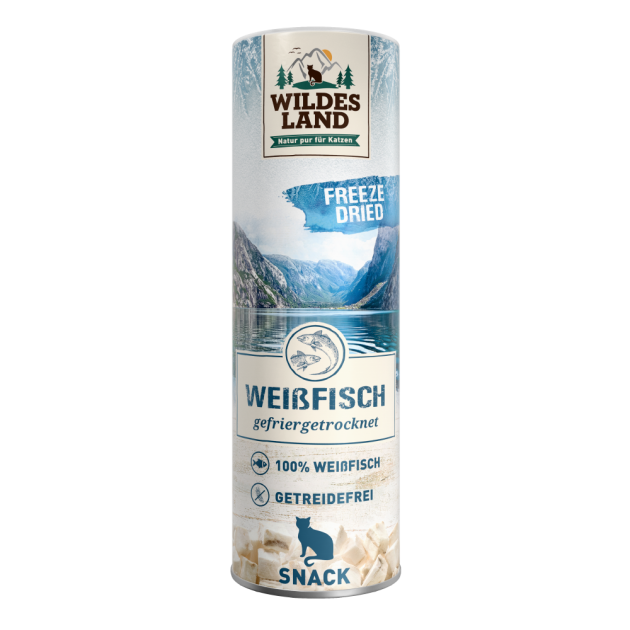 Wildes Land Katzen Snack Freeze Dried Weißfisch 16g