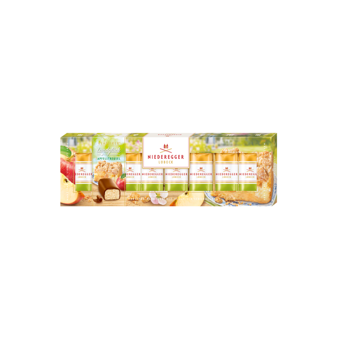 Niederegger Marzipan Klassiker Landglück Apfelstreusel Vollmilch-Schokolade 100g