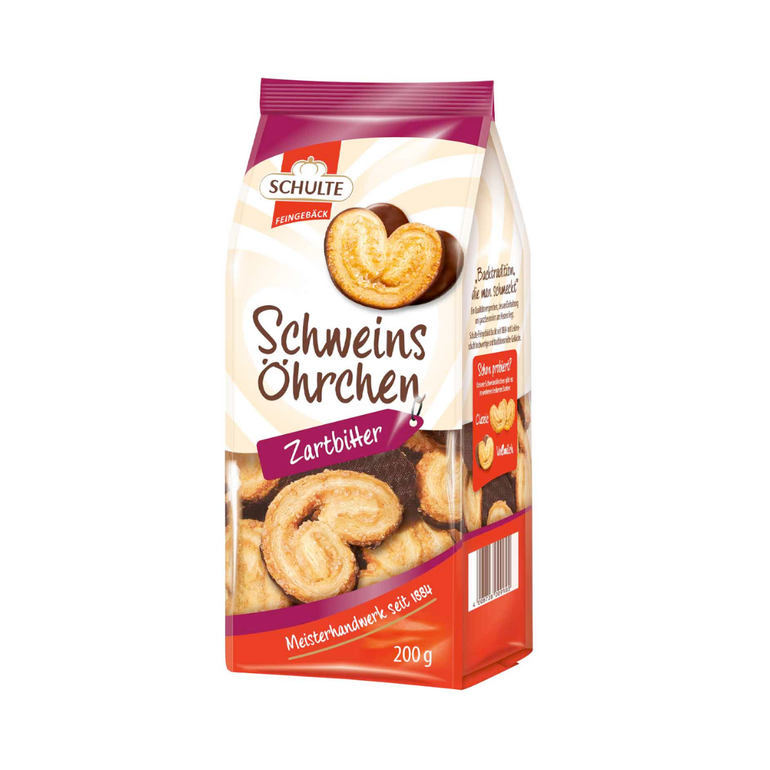 Schulte Schweinsöhrchen Zartbitter 200g