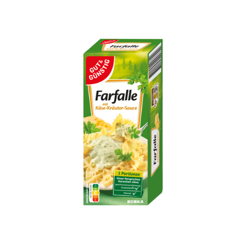 GUT&GÜNSTIG Farfalle Käse Kräuter 265g