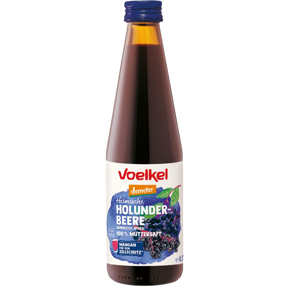 Demeter Voelkel Heimische Holunderbeere 100% Muttersaft vegan 0,75l MW