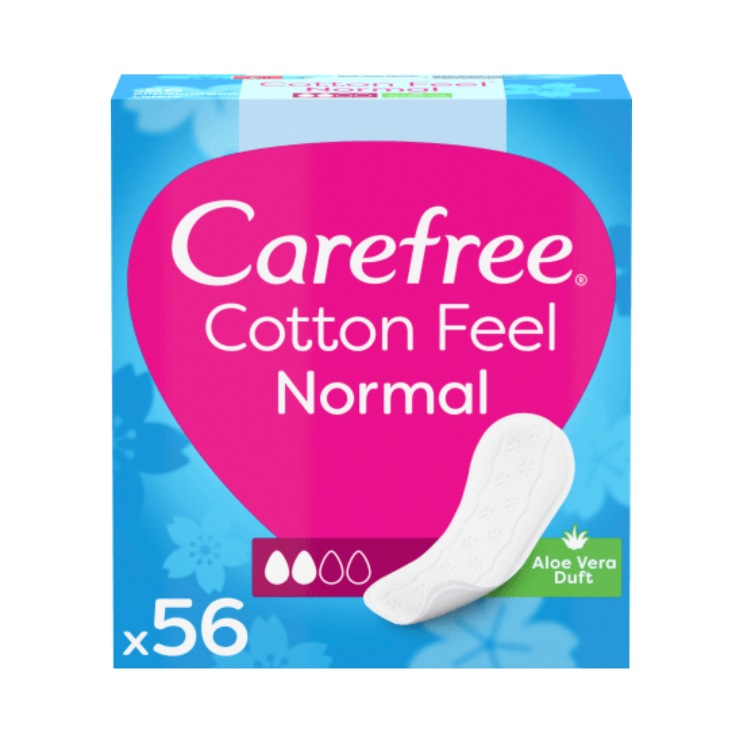 Carefree Cotton Feel Normal Aloe Vera 56ST