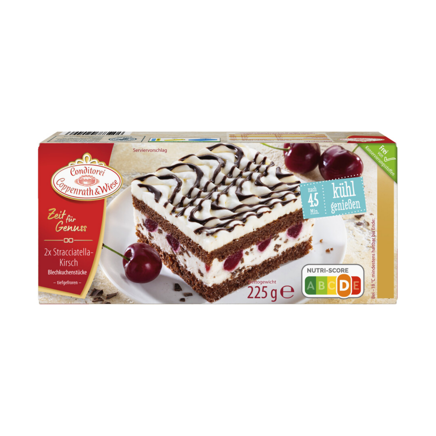 Coppenrath&Wiese Zeit für Genuss Stracciatella-Kirsch Blechkuchen 225g