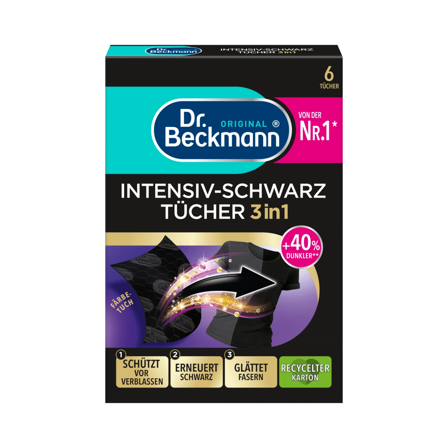Dr.Beckmann Intensiv-Schwarz Tücher 6ST
