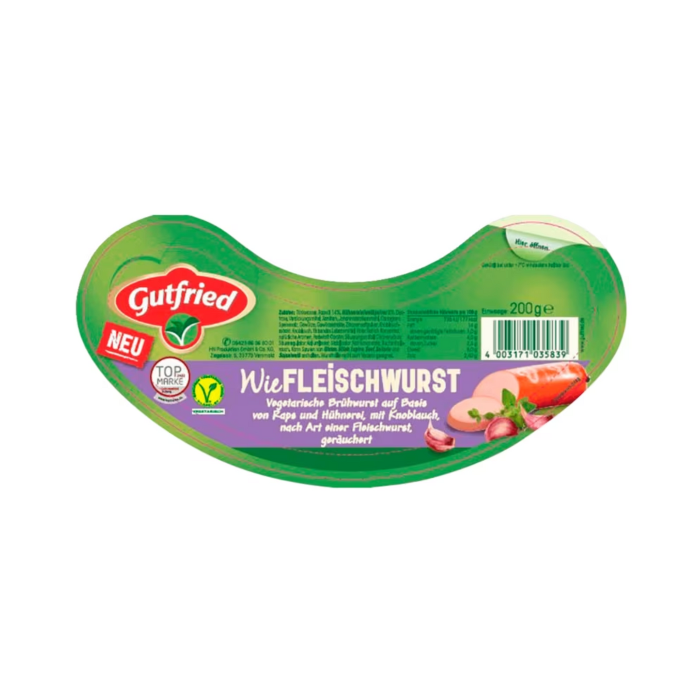 Gutfried Veggie-Fleischwurst 200g