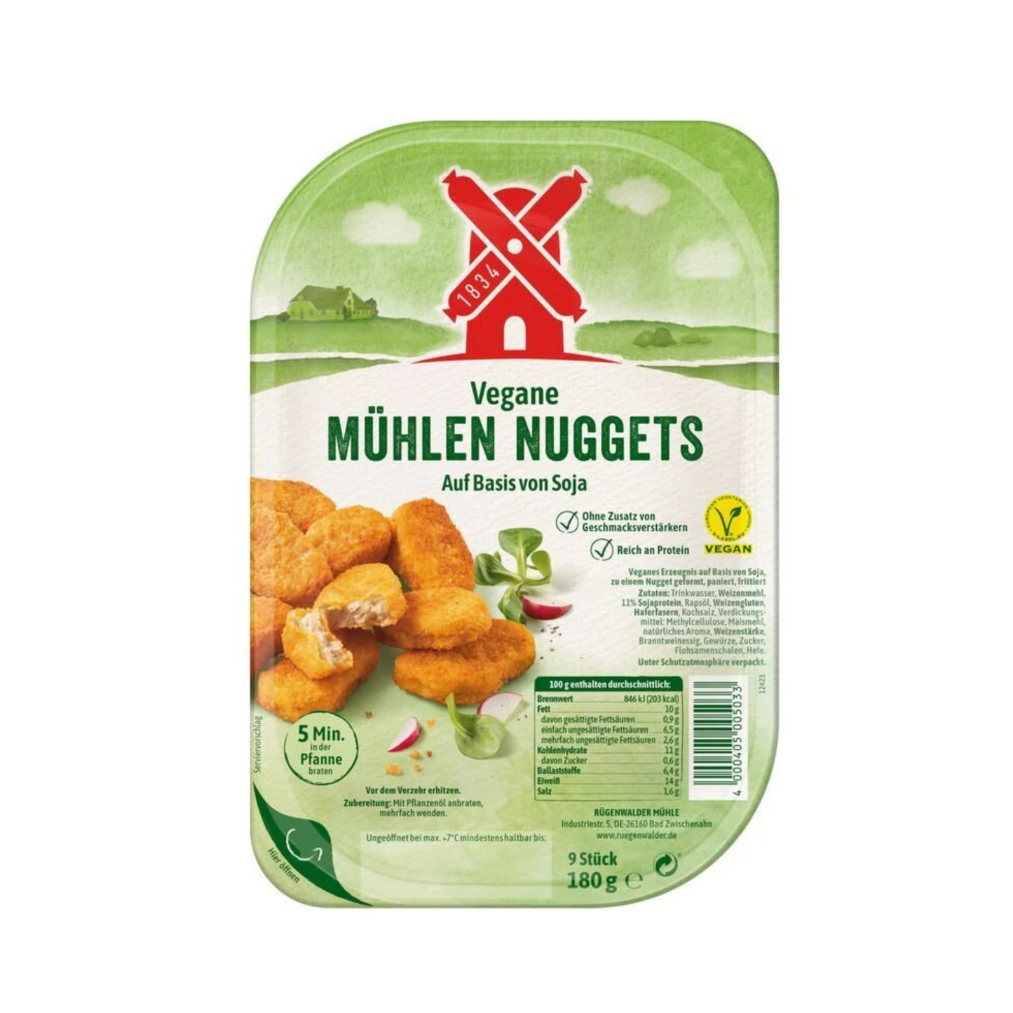 Mühlen Nuggets vegan klassisch 180g