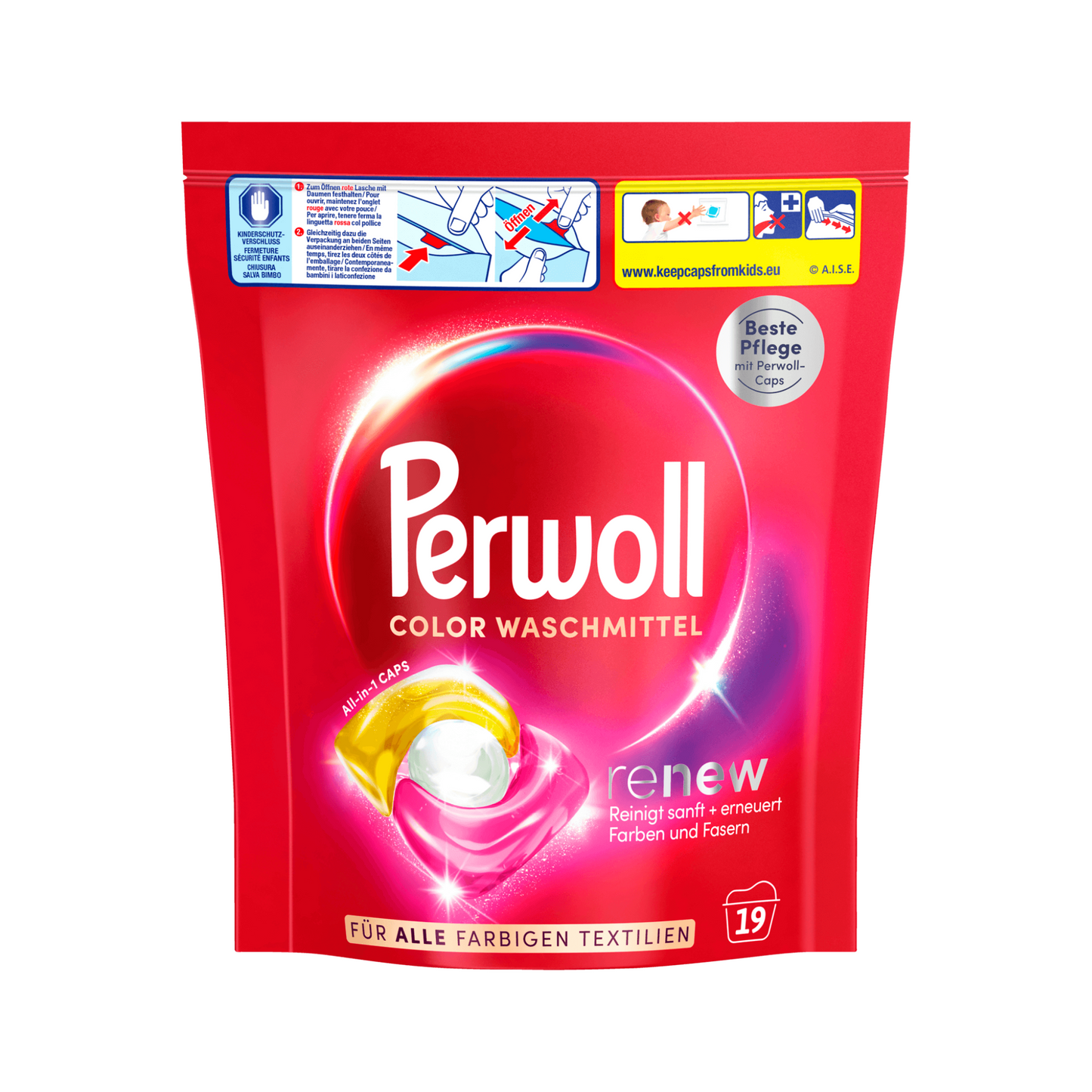 Perwoll All-in-1 Caps Color 19WL 256,5g