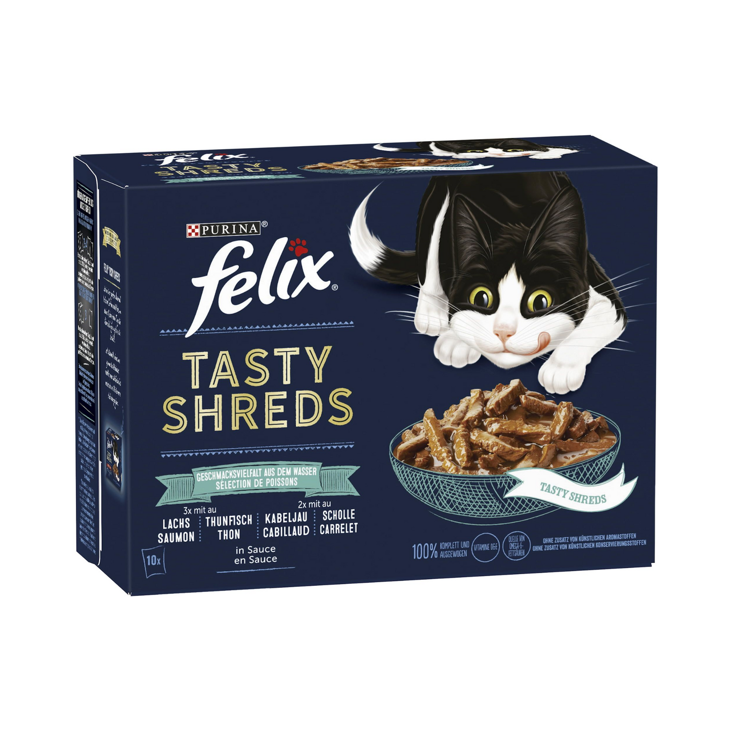Felix Tasty Shreds Geschmacksvielfalt aus dem Wasser 10x80g