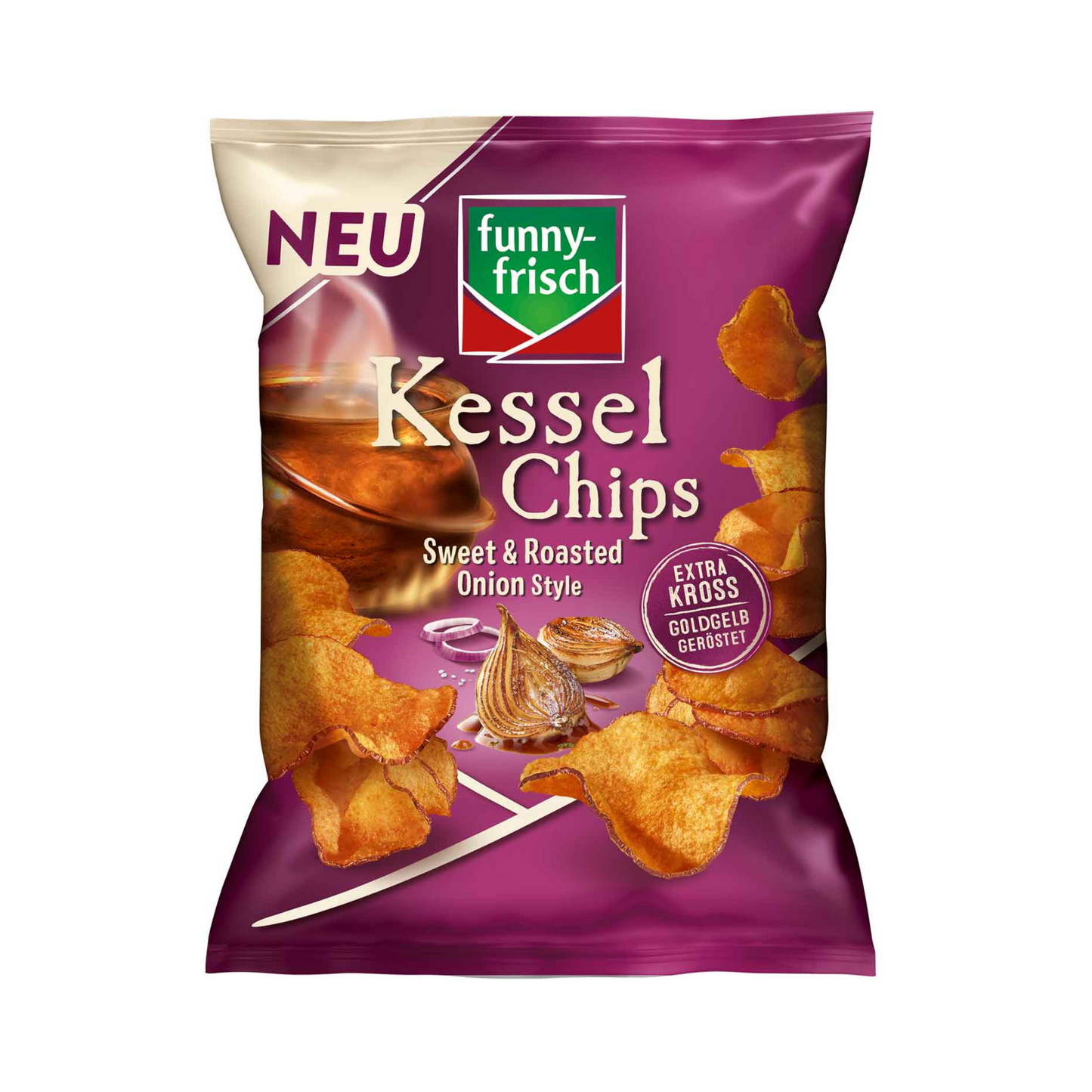 Funny-frisch Kessel Chips Sweet&Rost Onion 120g