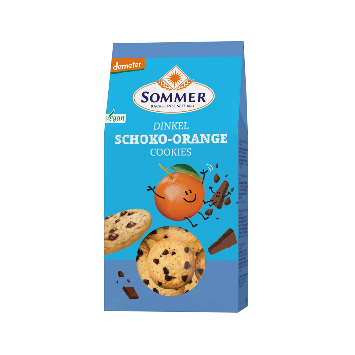 Demeter Sommer Dinkel Cookies Orange mit Zartbitter-Schokolade 150g