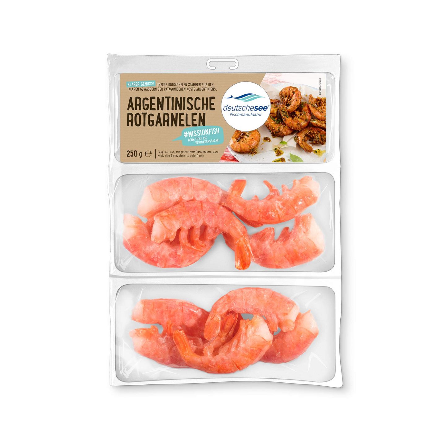 Deutsche See Argentinische Rotgarnelen Easy Peel 250g