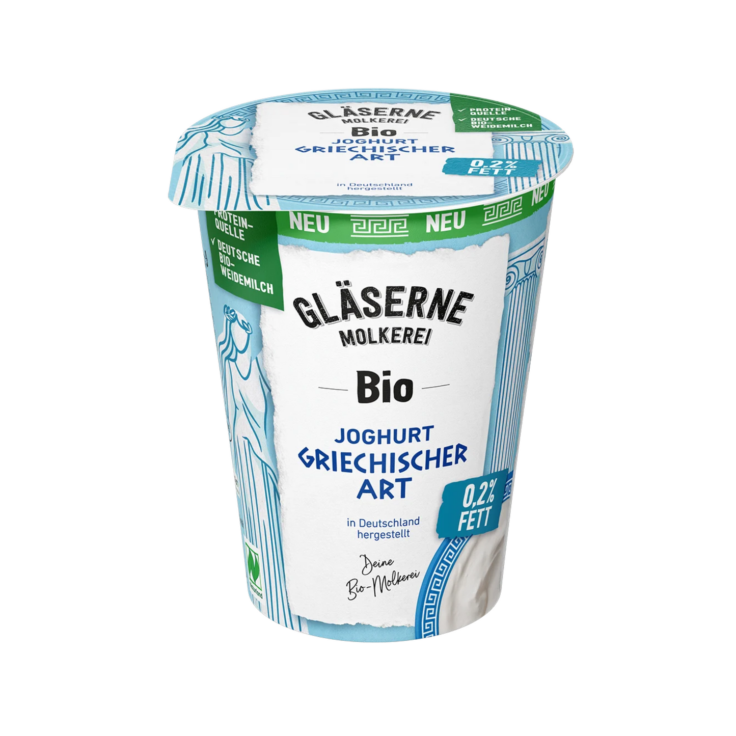 Bio Gläserne Molkerei Joghurt griechischer Art 0,2% 400g