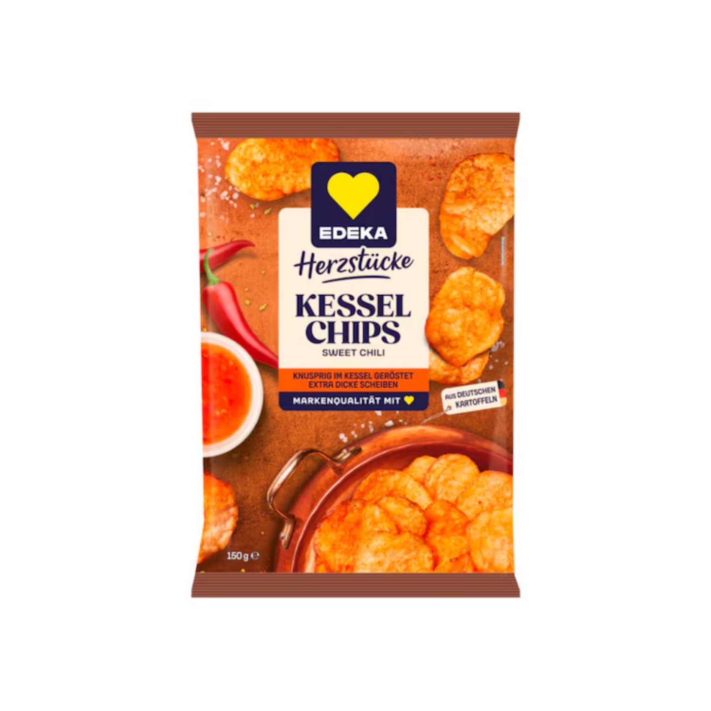 EDEKA Herzstücke Kesselchips Sweet Chilli 150g