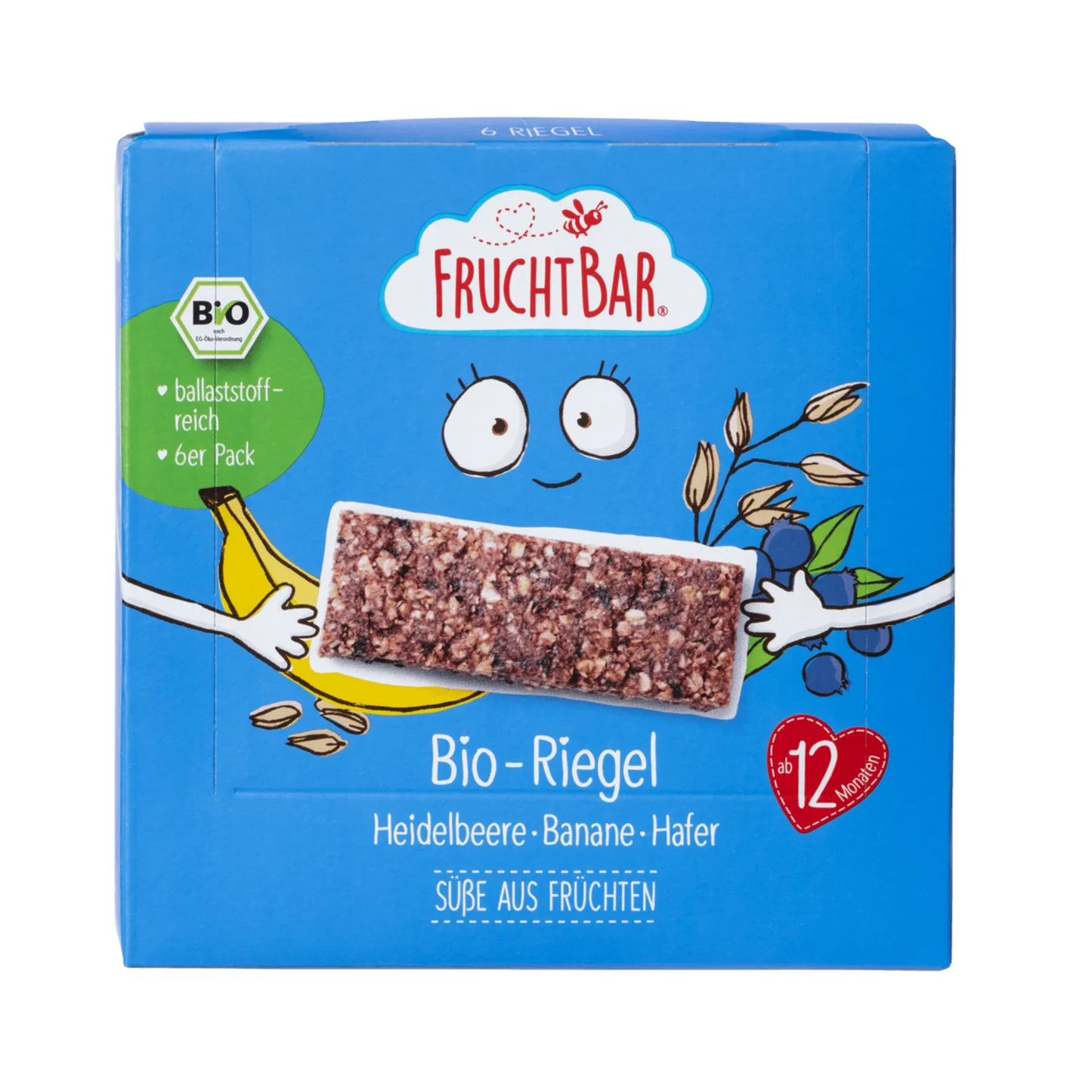 Bio Fruchtbar Riegel Heidelbeer Banane 6x23g