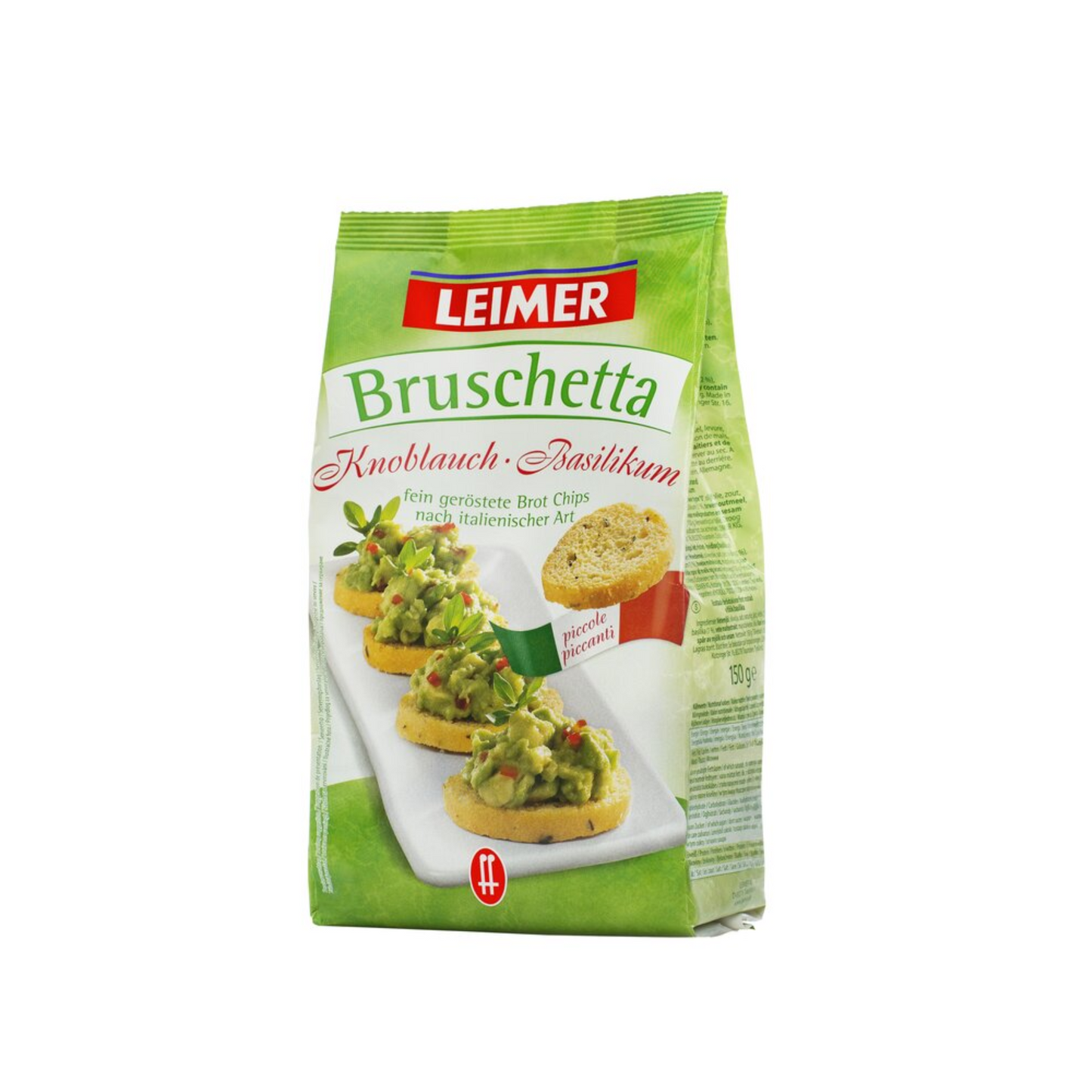 Leimer Bruschetta Brot Chips Knoblauch Basilikum 150g